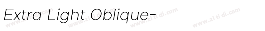 Extra Light Oblique字体转换